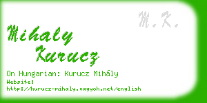 mihaly kurucz business card