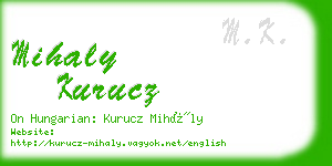 mihaly kurucz business card